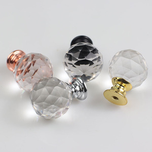 25mm Clear Crystal Furniture Cabinet Drawer Pull <b>Knob</b> Crystal Cabinet Pull handles - Product Image 2