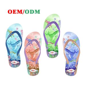 Fashion Marine Life Illustration Flip Flops <b>Soft</b> PE Rubber Beach Sandals Colorful Summer <b>Slippers</b> OEM ODM Factory Direct Supply - Product Image 1