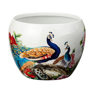 Jardinière moderne avec support trépied, pot de fleurs décoratif pour l'intérieur, l'extérieur, le jardin, le balcon, le salon, le bureau - Product Image 1