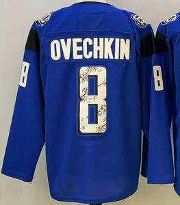 Jersey hoki es jahitan baru 2025 layanan OEM menampilkan 97 McDavid 29 Draisaitl 93 nugen-hopkins angka bernafas cepat kering - Product Image 6