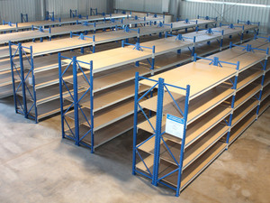 Longspan Medium Duty <strong>Steel</strong> Panel <strong>Shelf</strong> for <strong>Warehouse</strong> Storage Adjustable Powder Coated <strong>Shelving</strong> Display Rack - Product Image 1
