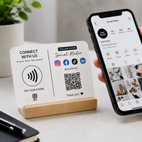 Tarjeta de Visita NFC Reutilizable para Ferias Comerciales, Compartir Contactos al Instante y Promoción en LinkedIn