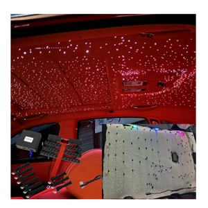 ชุดไฟเบอร์ออปติก LED ดาวตกสองสี RGBW 16W สำหรับตกแต่งเพดานรถยนต์ พร้อมระบบควบคุมผ่านหน้าจอ แสดงแสงดาวตกบนหลังคาและประตู - Product Image 1