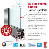 Ventanas Abatibles y Giratorias de Aluminio Blanco Premium, con Rotura de Puente Térmico NFRC y Triple Acristalamiento, para Viviendas