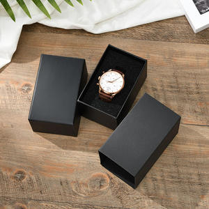 Custom Logo High Quality <b>Black</b> Paper Jewelry Packaging <b>Box</b> Gift <b>Box</b> for Bracelet Necklace Ring Earrings Watches - Product Image 2
