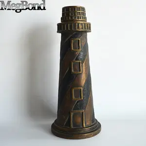 Castiçais de resina para decoração de casa, castiçal cônico vintage para mesa, com desenho de farol