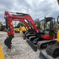 Mini-excavatrice sur chenilles Yanmar VIO40 d'occasion, zéro queue, moteur économe en carburant d'origine, chenilles en caoutchouc en option pour le jardin