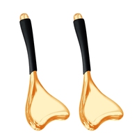 HZ – Nouveaux globes froids personnalisés en forme de cœur avec logo, cuillères de massage cryo pour soins de la peau, bâtonnets de massage en acier inoxydable, rouleaux de glace métalliques pour le visage