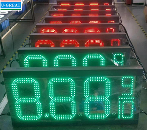 Độ sáng cao 20 inch hình thức 8.888 8.889/10 từ xa không dây trạm xăng <span class=keywords><strong>LED</strong></span> bảng giá hiển thị số - Product Image 2