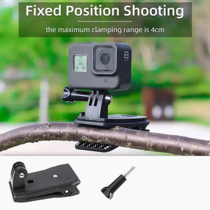 Anti-Slide 360 Rotary Action Cam Caméra de sport Clip rapide <span class=keywords><strong>Sac</strong></span> à <span class=keywords><strong>dos</strong></span> Sangle de montage <span class=keywords><strong>Support</strong></span> de pince pour <span class=keywords><strong>GoPro</strong></span> DJI OSMO Voyage Vlogging - Product Image 2
