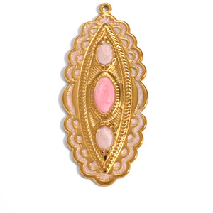 Breloques en acier inoxydable sur le thème de l'océan, pendentifs étoile de mer, poisson, fleur avec serti clos, accessoires de bijoux DIY, design rétro unisexe - Product Image 2