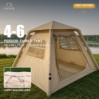Tente de camping gonflable à prix d'usine avec auvent, tente de glamping pour 4-6 personnes, installation rapide, imperméable, en tissu Oxford, tente d'extérieur