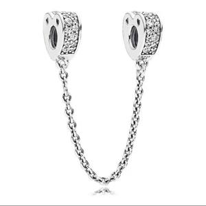 HaYa - Cadena de seguridad antideslizante de plata 925 con diseño de ratón, para colgar y combinar, con conector DIY, venta al por mayor para pulseras y dijes. - Product Image 4