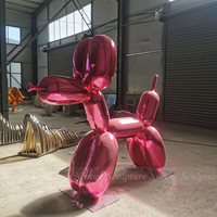 Surface de miroir sur mesure en acier inoxydable Jeff Koons Balloon Dog Statue