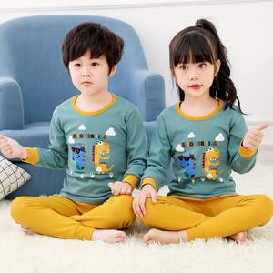 Pyjama pour enfants en coton, style printemps, imprimé avec un sourire adorable, nouveau modèle - Product Image 4