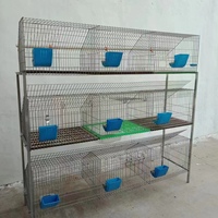 Cage d'élevage pour lapins en métal de bonne qualité à 3 niveaux
