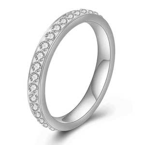 Anillo de Diamantes de 3 mm, Corte Brillante Redondo, Oro y Plata, Joyería Unisex para Uso Diario - Product Image 2