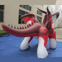 Figure de dessin animé en PVC hermétique personnalisée en usine dragon volant gonflable rouge à vendre
