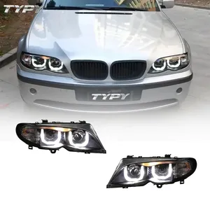 Lampu depan mobil LED modifikasi lampu depan lampu siang hari lampu depan untuk BMW 3 Series E46 2001-2004