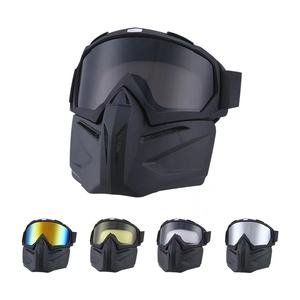 Masque de moto avec cadre en TPU et lentille panoramique multicolore, adapté aux Harley - Product Image 6