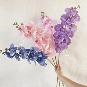 Phalaenopsis Orchid Artificial <b>Flower</b> <b>Single</b> Stem Silk High Simulation Wedding Home Decor Photography Props - Product Image 1