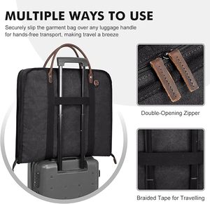 Bolsa de ropa personalizada con muestra gratis, funda antipolvo de viaje, ropa de vestir plegable, funda de traje lavable con cremallera completa - Product Image 3