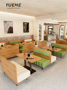 Custom Jabanese 4 plazas de madera contrachapada HPL lindo stand sofá y mesa para sushi <span class=keywords><strong>Lamian</strong></span> fideos <span class=keywords><strong>restaurante</strong></span> café - Product Image 5