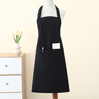 Approvisionnement d'usine coréen élégant Polyester coton tissu couleur unie tablier Chef lait thé café Restaurant préposé tablier de travail