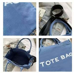 Bolso Tote de Lujo para Mujer, Bolso Tote Cruzado de Moda, de Lona con Bolsillos - Product Image 3