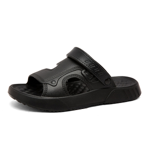Solid Navy PU <b>Slide</b> Sandals Open Toe Anti-Slippery EVA Outsole Summer Outdoor Slippers - Product Image 6