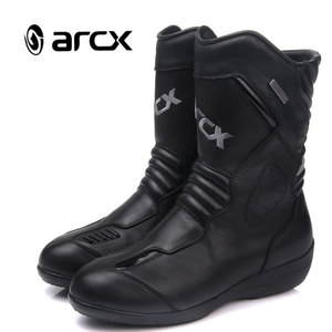 <span class=keywords><strong>Stivali</strong></span> da moto da <span class=keywords><strong>donna</strong></span> <span class=keywords><strong>in</strong></span> <span class=keywords><strong>pelle</strong></span> di vacchetta Casual neri impermeabili con cerniera YKK di protezione professionale <span class=keywords><strong>in</strong></span> vitello ARCX di alta qualità - Product Image 1