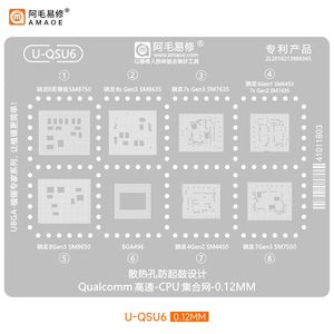 Pochoir de reboulage BGA QSU1-6 pour processeurs Qualcomm série SM8750 SM8635/7635 SM8350 SM8250 <span class=keywords><strong>SM8475</strong></span> SM7325 SM7125 SM7350 SM8150 SM7250 - Product Image 5