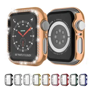 44mm 40mm Watch Cover 42mm 38mm Diamond Protector Cover Watch Series 5 4 3 Accessories Bling Bumper For Apple Watch Case
