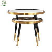 Ensemble table basse en marbre moderne et minimaliste de luxe Table centrale convertible Meubles de maison pour le salon