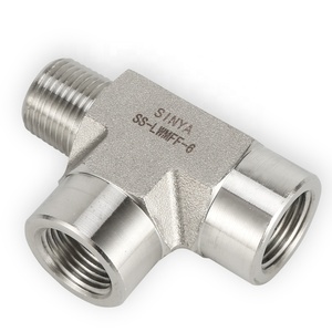 Nữ 3/8 NPT X Nam NPT X Nam NPT Ống Thép Phụ Kiện Bộ Chuyển Đổi Thủy Lực Công Nghiệp AISI 316L 6000psi Đường Ống Chạy Tee - Product Image 1