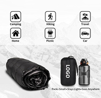 Couverture de camping et de voyage, poncho, doublure de sac de couchage, couette de voyage légère, compressible, imperméable, chaude et matelassée pour l'extérieur, toutes saisons et par temps froid