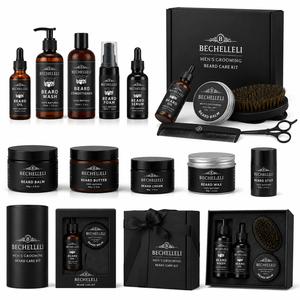 Kit de Soins de la Barbe Premium pour Hommes : Huile, Baume, Après-shampoing et Shampoing pour Barbe – Ensemble de Soins Naturels pour Poils Faciaux – <span class=keywords><strong>Coffret</strong></span> Cadeau Marque Privée - Product Image 4