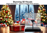 Mini Table Type 4K Haute Résolution Hologramme Cadeau Publicité Équipement D'affichage 3D Hologramme Projecteur Ventilateur Avec Batterie Au Lithium