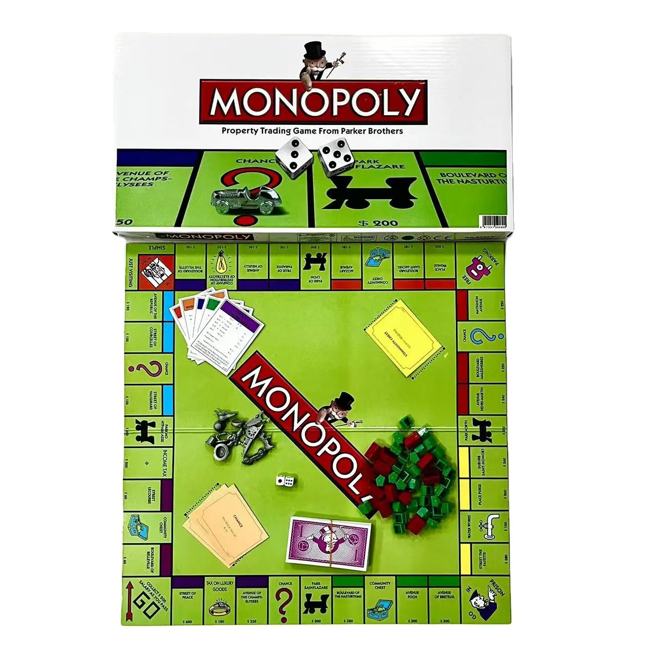 High quality board game box custom monopoli game pieces