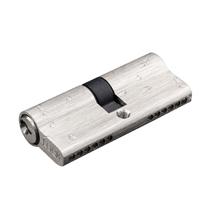 أدوات أبواب قياسية في اليورو أسطوانة قفل نقر نحاسية صلبة مزدوجة الجانب مفتوحة ضد السرقة - Product Image 1