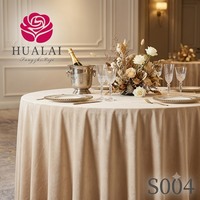 Nappe ronde en velours HuaLai de 120 pouces, couleur unie, nappe en velours de luxe pour mariage, banquet, événement, fête, décoration