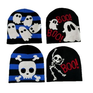 Gorros de Punto Acrílicos con Diseño Gráfico de Doble Cara, Gorros Y2K, Accesorios de Invierno, Gorro Cálido para Hombre y Mujer - Product Image 6