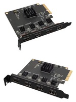 Tarjeta de Captura de Video PCIe de 4 Canales, 1080P 60Hz, Cámara Cuádruple, Transmisión en Vivo Multivista, Grabación MP4 para Medicina, Portátiles y Juegos