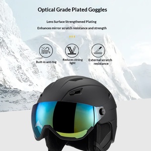 Casco de Seguridad NJ de Alta Calidad OEM y ODM, Tamaño de Circunferencia de Cabeza Ajustable con Ventilación, Casco de Esquí Nkx Color Café con Leche - Product Image 2