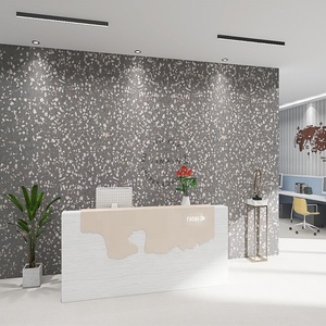Fond d'écran 3D gris <span class=keywords><strong>terrazzo</strong></span> texture pour salon de beauté - Product Image 1