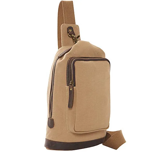 Wholesale Fashion Design Small Light Weight Canvas Crossbody Bags For Men