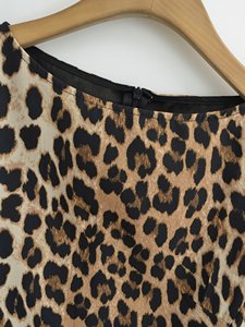 SHENZHU Abito Estivo da Donna 2024, Nuovo Stile Europeo e Americano, Stampa Leopardata, <span class=keywords><strong>Corto</strong></span> Senza Maniche, Linea A, Aderente - Product Image 5