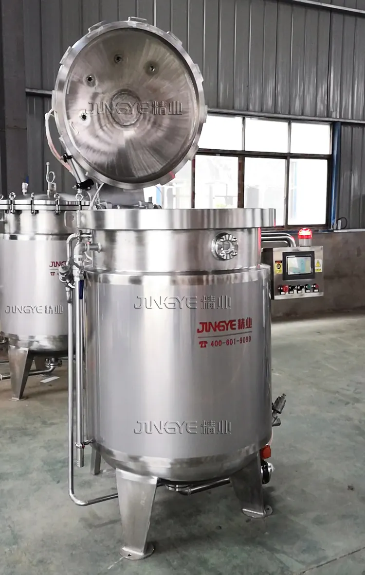 1500 L自動高温工業用牛肉蒸気圧力鍋タンク