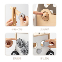 Banc d'activités Montessori multifonctionnel en bois pour bébé, jouet d'apprentissage pour apprendre à marcher avec des activités éducatives pour les tout-petits