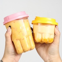 Nouvelle Arrivée Gobelets en Plastique Patte de Chat pour Boissons à Emporter, Milkshake, Bubble Tea, Café – Tailles 8Oz, 12Oz, 16Oz, 24Oz – Gobelets en Plastique Personnalisés avec Couvercle